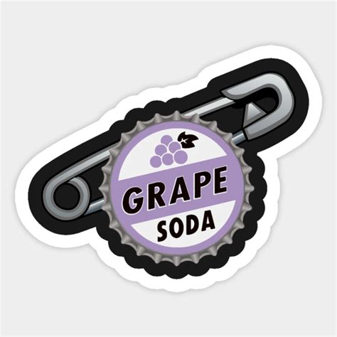 Grape Soda Pin - Up - Sticker | TeePublic