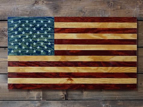 Handmade Wooden American Flags - Veteran Made Woodworks