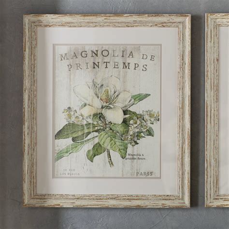 Magnolia de Printemps Framed Painting Print French Country Wall Decor, Country Bedroom Design ...