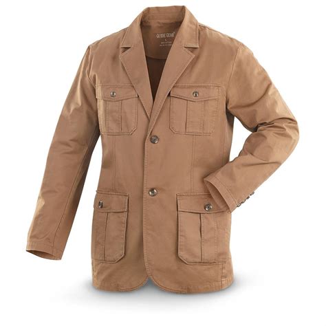 Guide Gear Twill Sport Coat, Tan - 579470, Uninsulated Jackets & Coats ...