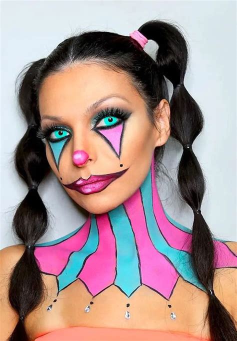 Creative Halloween Makeup Looks : Vibrant Clown