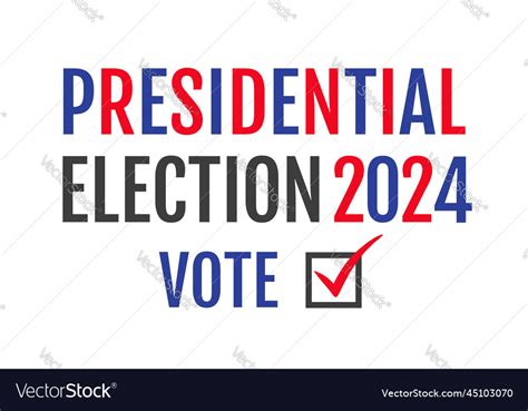 Banner for 2024 presidential election in usa Vector Image