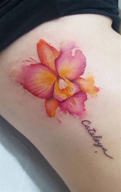 watercolor flower tattoo © Aura Tattoo Artist 💘🌺💘🌺💘 | Body art tattoos ...