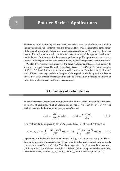 Fourier Series: Applications (Chapter 3) - Advanced Mathematics for Applications