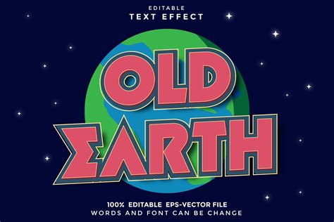 Old Earth Editable Text Effect Graphic by aan.picture1212 · Creative ...