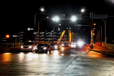 3840x2560 / bridge, cars, city, dark, night, night lights, road, street 4k wallpaper ...
