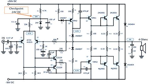 Draw your wiring : Amplifier Circuit Diagram 100v Ov 100