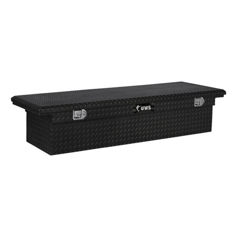 UWS EC10342 Low Profile Truck Tool Box (63 Inch Crossover Tool Box - Gloss Black Powder-Coated ...