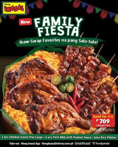 Mang Inasal Family Fiesta: Your Favorite Chicken Inasal, Pork BBQ, or Grilled Liempo In One ...