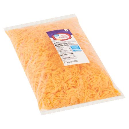 Great Value Shredded Sharp Cheddar Cheese, 5 lb - Walmart.com