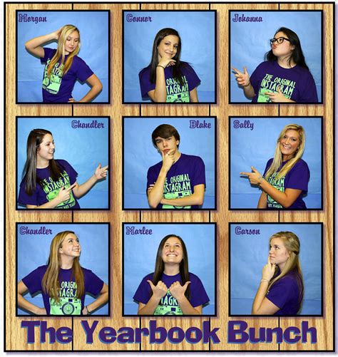 With my son being the only boy on the yearbook staff, the idea for the YEARBOOK BUNCH worked ...