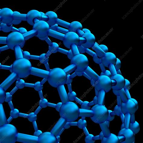 Buckyball molecule C180 detail, illustration - Stock Image - C038/2756 ...