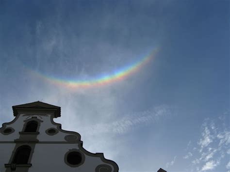 “Backward facing” rainbow possibly a circumzenithal arc – Drew Monkman