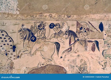 Wall Painting of War Scene Form Ramayana Editorial Stock Image - Image ...