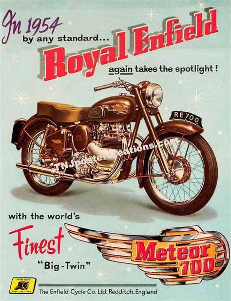 Pin by TNJ Poster Creations on Advertising Posters | Royal enfield, Vintage motorcycle posters ...