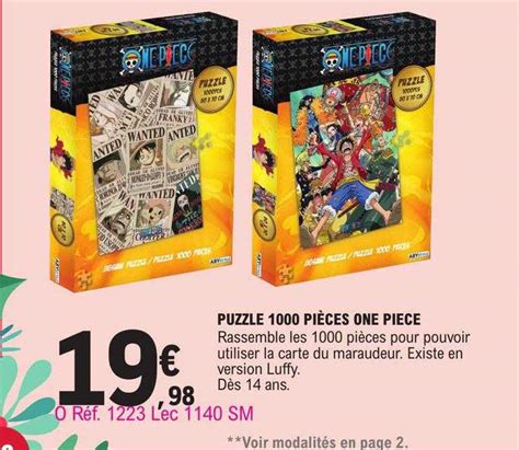 Offre Puzzle 1000 Pièces One Piece chez E Leclerc