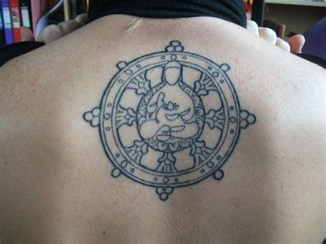 My buddhist dharma wheel - the eightfold path. Inked in Jul 2010. | Dharma wheel tattoo ...