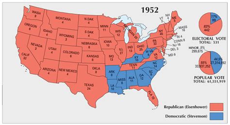 US Election of 1952 Map - GIS Geography