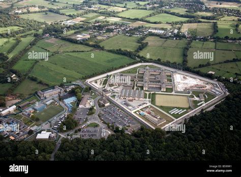 Aerial view south east of Her Majesty s Prison Highdown and Downview ...