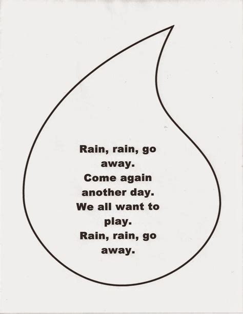 Rain, rain, go away! Come again another day! We all want to play! Rain, rai… | Nursery rhymes ...