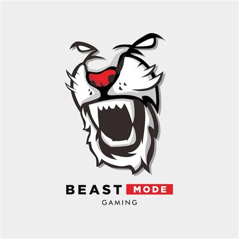 Premium Vector | Beast mode logo with tiger illustration