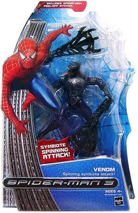 Spider-Man 3 Spider-Man 3 Venom Action Figure Spinning Symbiote Attack Hasbro Toys - ToyWiz