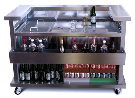 The Portable Bar Company - Stainless Steel Fold and Roll Bar