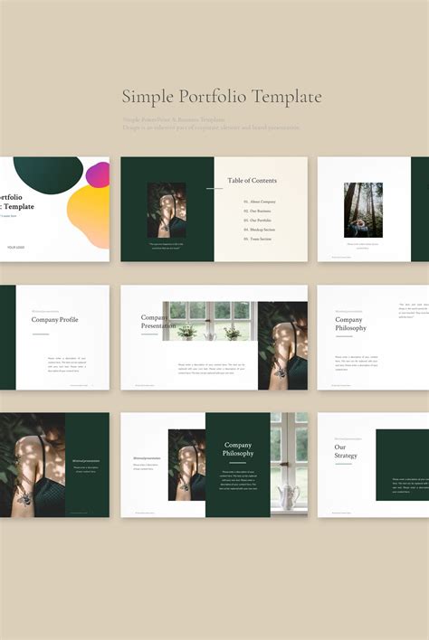 Minimal Portfolio PowerPoint Template - Download PowerPoint | 프레젠테이션 레이 ...