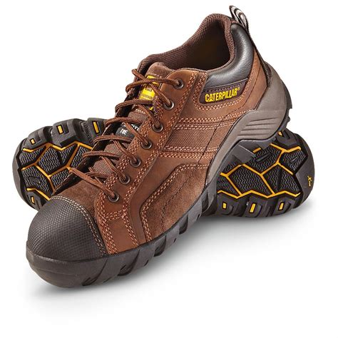 Men's CAT® Argon Composite Toe Oxford Work Shoes, Dark Brown - 236323, Work Boots at Sportsman's ...