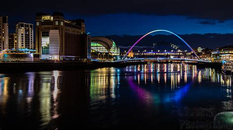 Tynebridge, 5K, Newcastle, night, Millennium Bridge, Newcastle-Upon ...