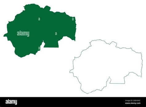 Kalimpong district (West Bengal State, Republic of India) map vector illustration, scribble ...