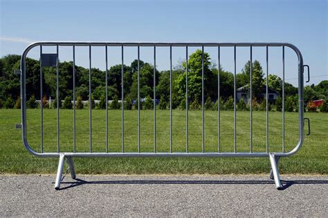 Metal Crowd Barriers Fixed Leg - Steel Barricades Galvanized