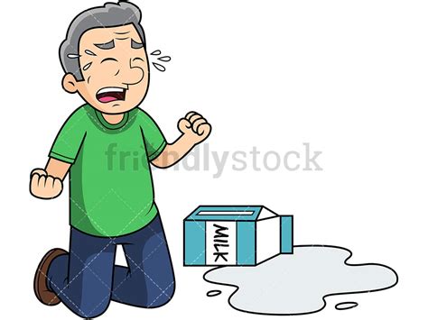 Old Man Crying Over Spilled Milk Clipart - FriendlyStock