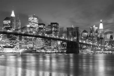 Wall mural Brooklyn Bridge in black and white | MuralDecal.com