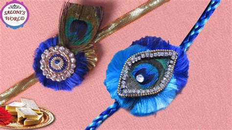 DIY Silk Thread Peacock Rakhi - रेशम के धागो की मोर पंख राखी by Jyoti S ...