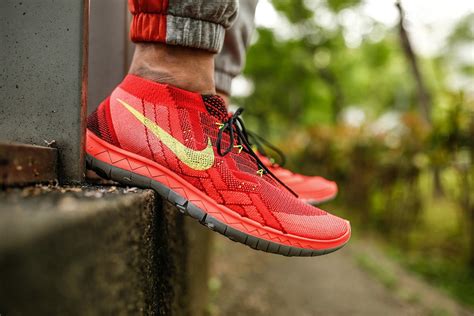 A Closer Look at the Nike Free 3.0 Flyknit Bright Crimson/Volt | Hypebeast