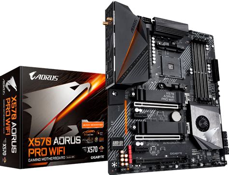 Gigabyte Auros X570 AORUS PRO WIFI (Socket AM4) USB-C Gen2 AMD Motherboard X570AORUSPROWIFI ...