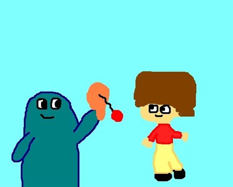 Bloo and a very poorly drawn Mac - Foster's Home For Imaginary Friends Fan Art (6879110) - Fanpop