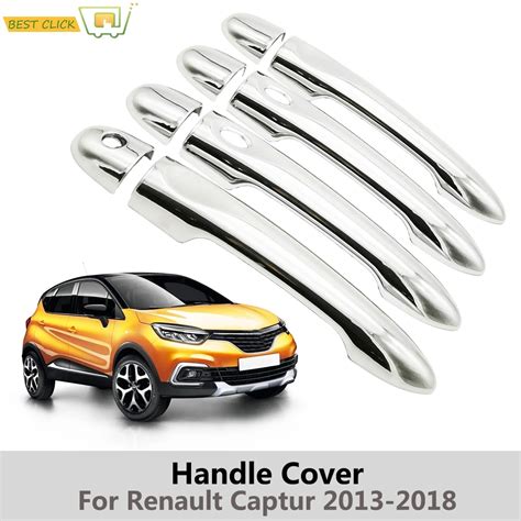 Chromed Mirror Outside Door Handles Cover Case Trim Kit For Renault ...