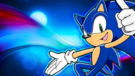 Sonic The Hedgehog In Blue Hexagon Background HD Sonic Wallpapers | HD ...