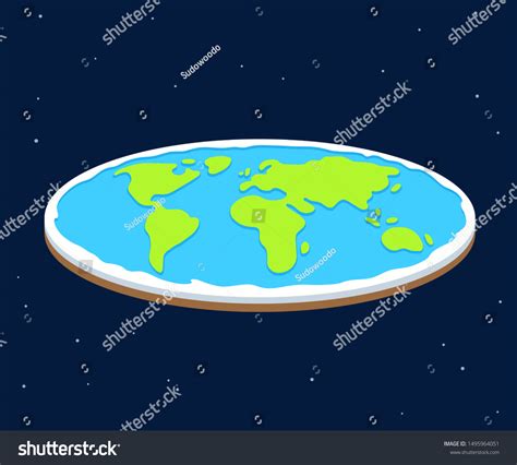 Cartoon Flat Earth Illustration Simple Style : image vectorielle de ...