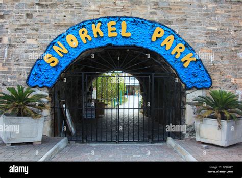 Entrance to Snorkel Park, a beach and snorkeling tourist attraction ...