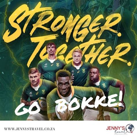 Go Bokke! Proud to be supporting the boks in green and gold today for ...