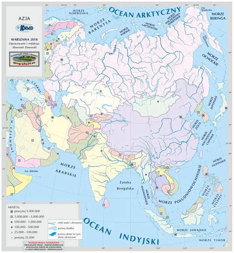 Mapa Polityczna Azji Konturowa | Mapa