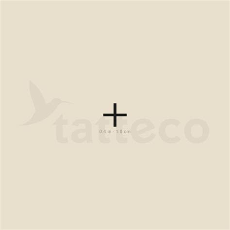 Plus Sign Temporary Tattoo - Set of 3 – Tatteco