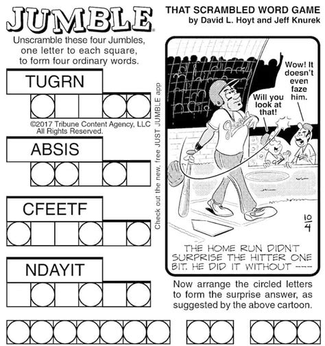 Jumble Puzzle Exercises the Brain | BOOMER Magazine