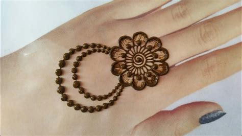 Back hand jewellery mehndi design||Henna mehndi||Simple easy jewelry ...