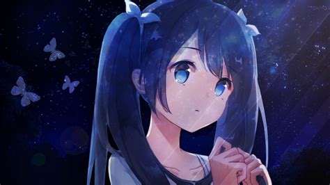 Anime Girl Blue Eyes Black Long Hair HD Anime Girl Wallpapers | HD ...