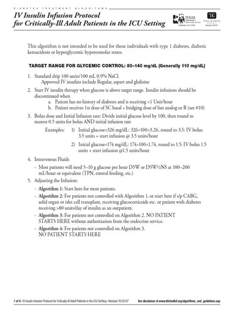 IV Insulin Infusion Protocol | Hypoglycemia | Hyperglycemia