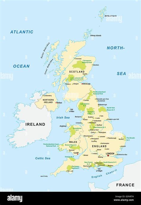 National parks vector map of the United Kingdom Stock Vector Image & Art - Alamy